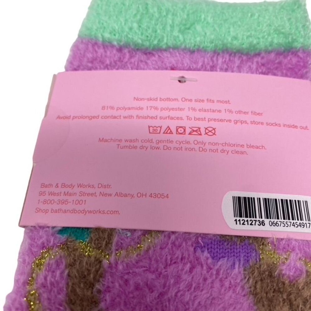 Bath & Body Works Winter Holiday Shea-Infused Lounge Socks OS  B34 - Picture 3 of 13